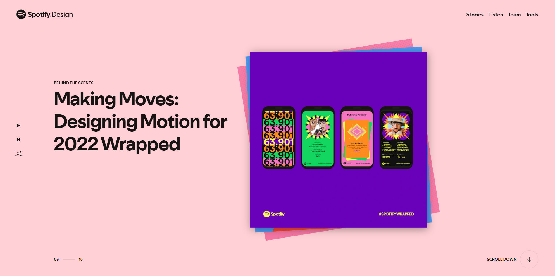 spotify design homepage