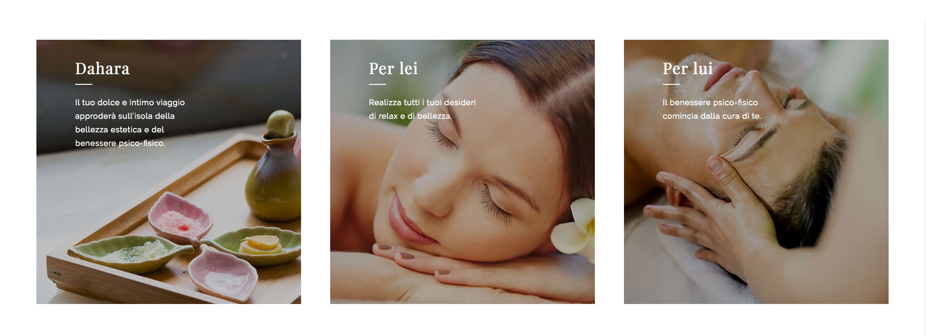 GSite web agency ticino Centro estetico Dahara sito web