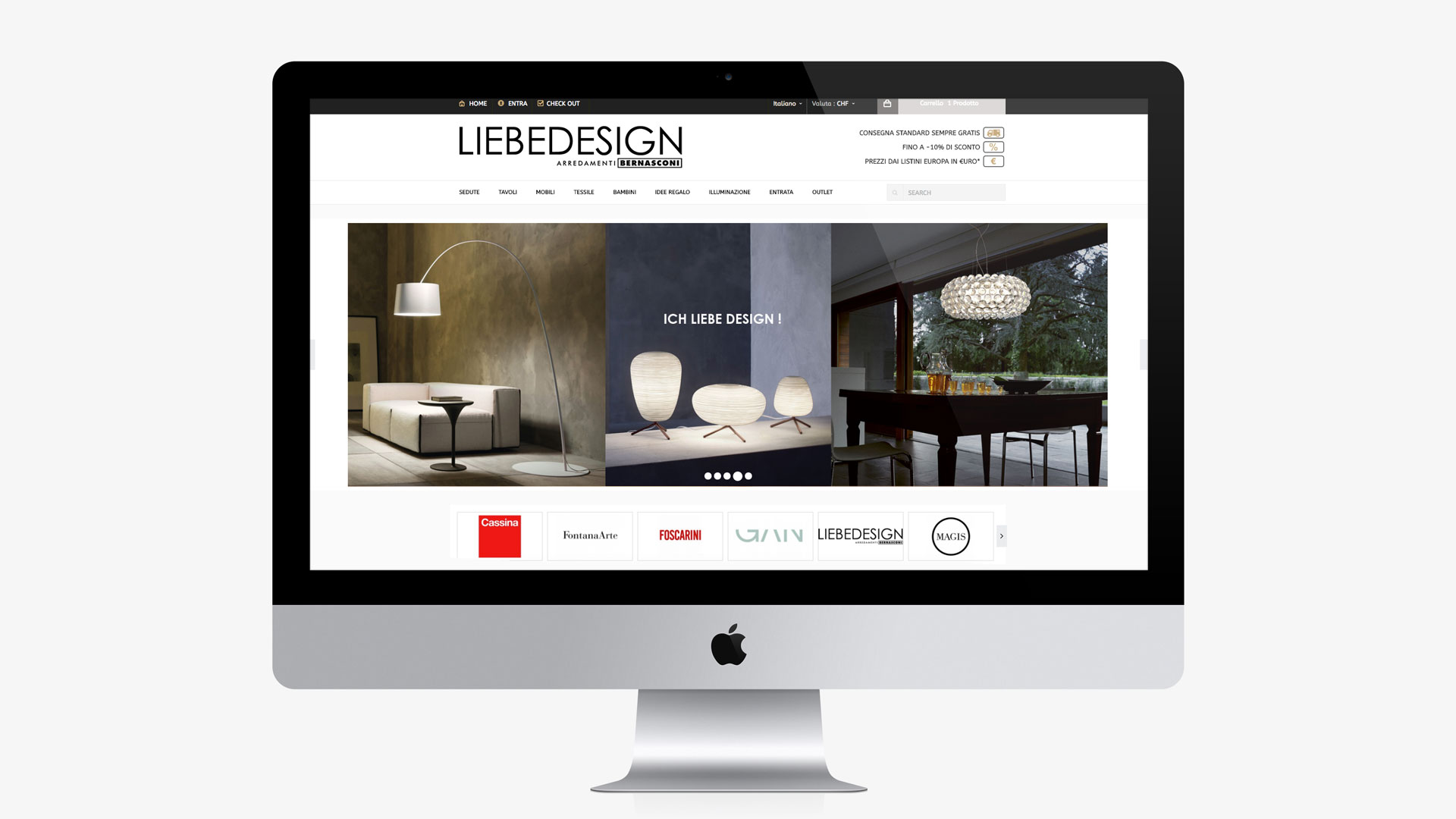 GSite sviluppo sito ecommerce liebedesign