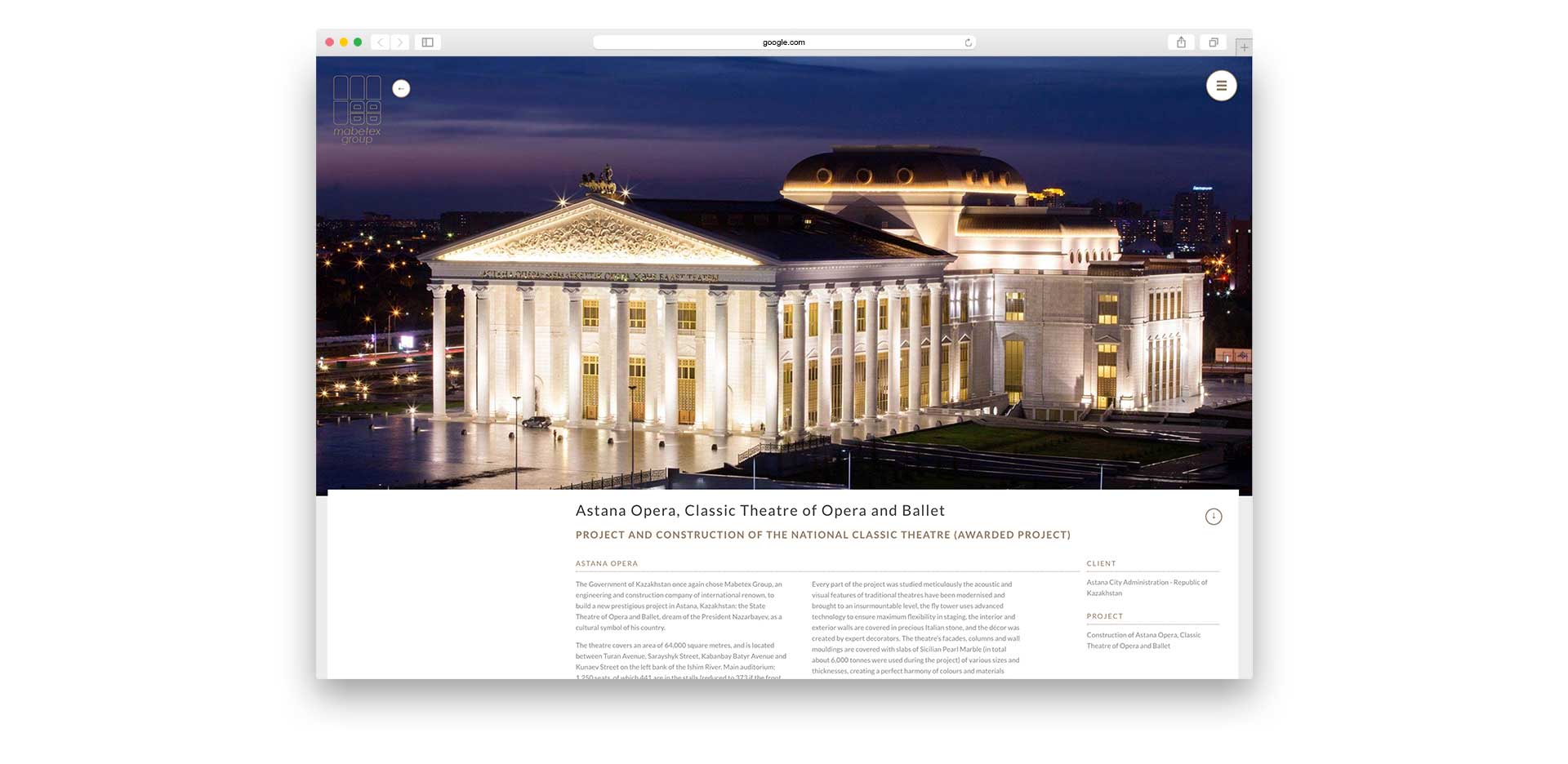 GSite web agency progetti mabetex browser 1