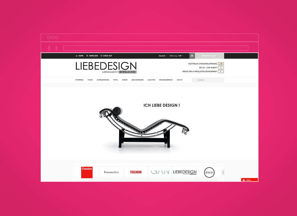 E-commerce Lienedesign GSite web agency