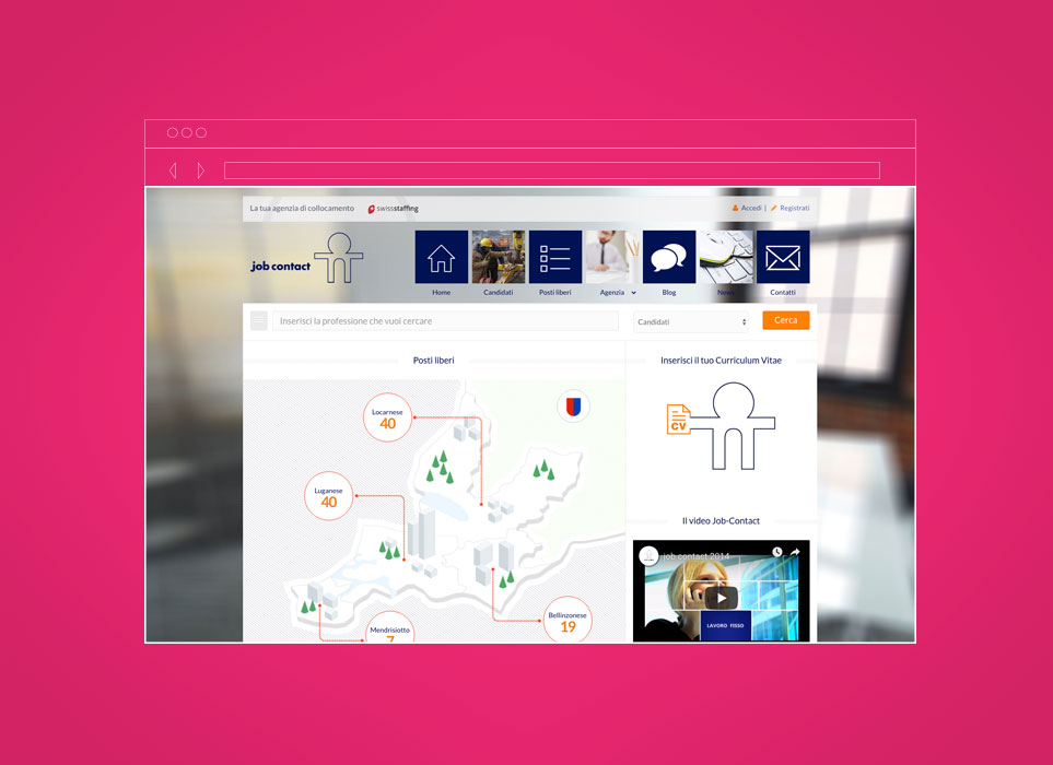 gsite progetto sito web ticino, Job Contact