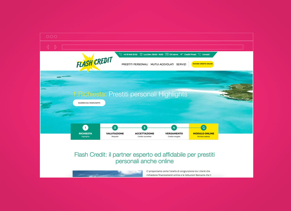 Sviluppo sito web agenzia prestiti personali