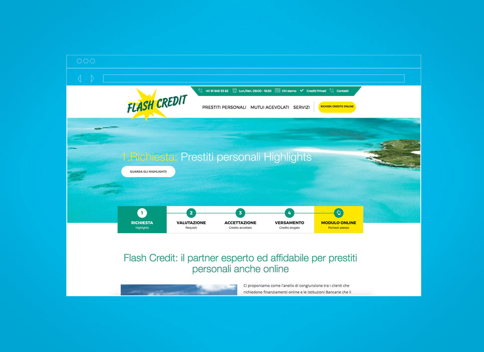 Sviluppo sito web agenzia prestiti personali