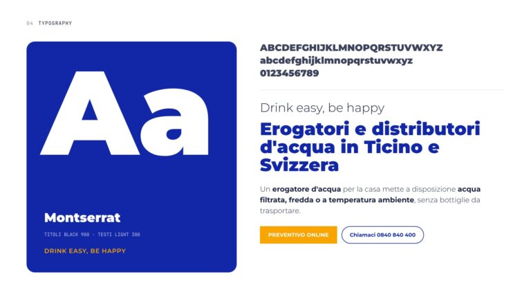 Bluwater, typography